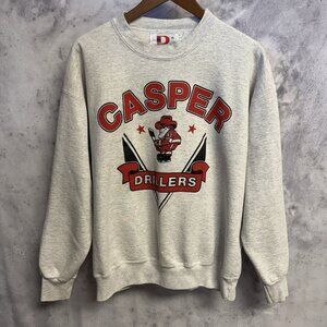 Vintage 90s Casper Drillers Sweatshirt Mens XL Gray Crew Neck